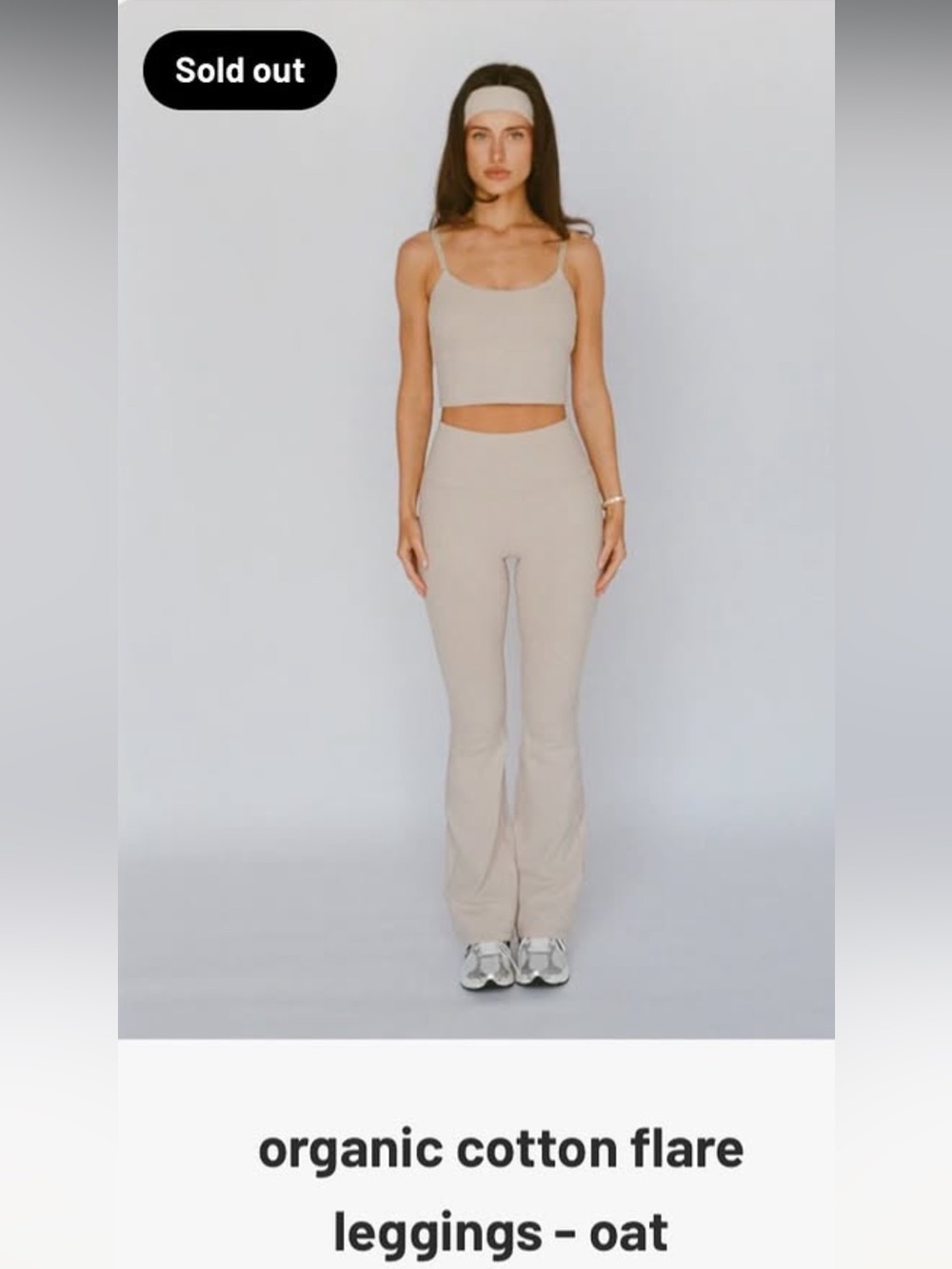 LAYERE Organic Cotton Flared Pants in Oat in XS